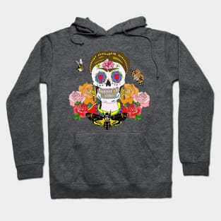 Skull and Roses with death's head moth Hoodie